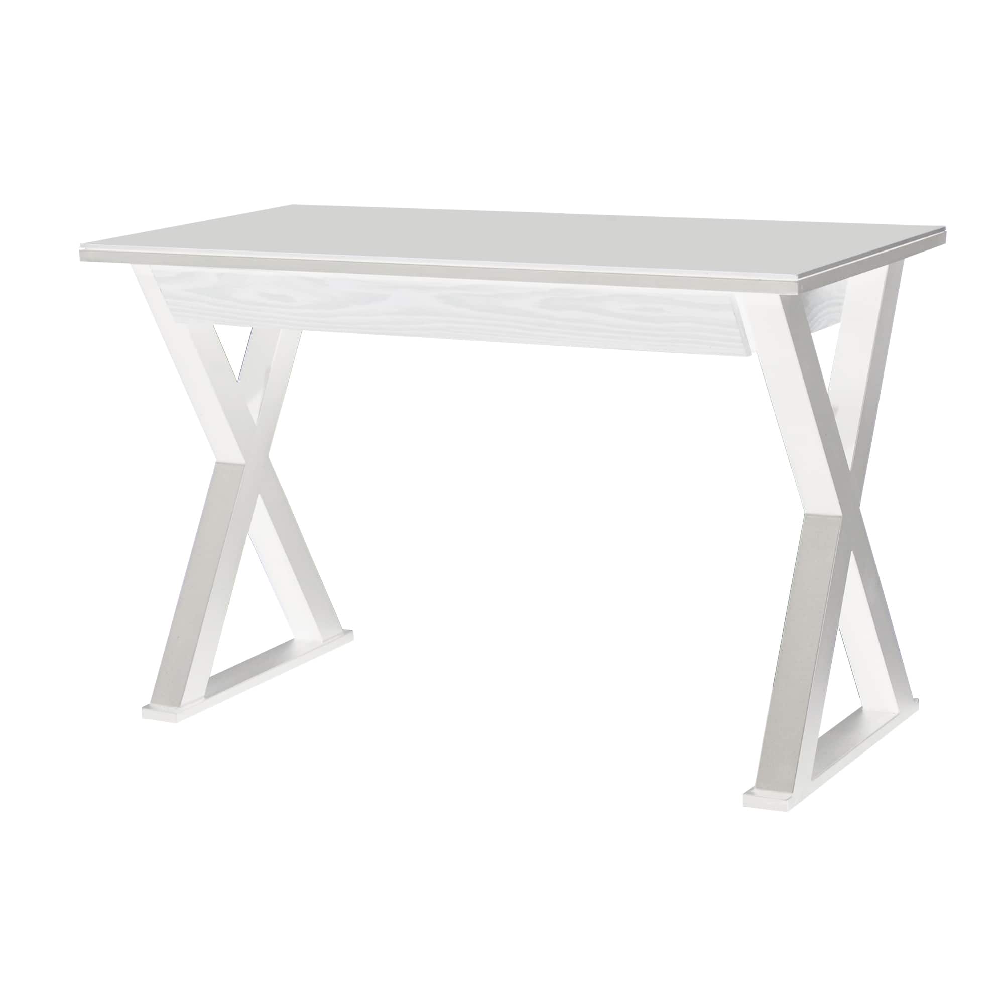 Walker Edison 48" White Modern Wood Computer Desk